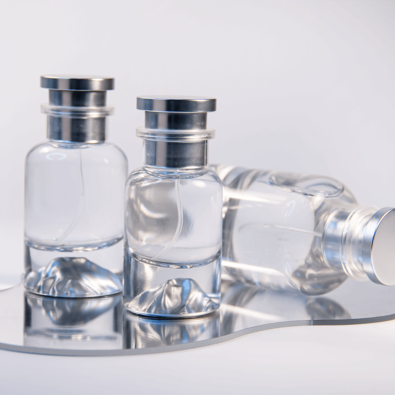 Refillable Empty Glass 30ml 50ml 100ml Silver Perfume Bottle