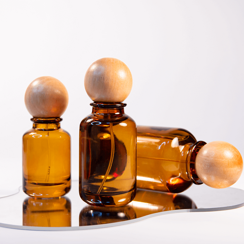 amber glass perfume bottles