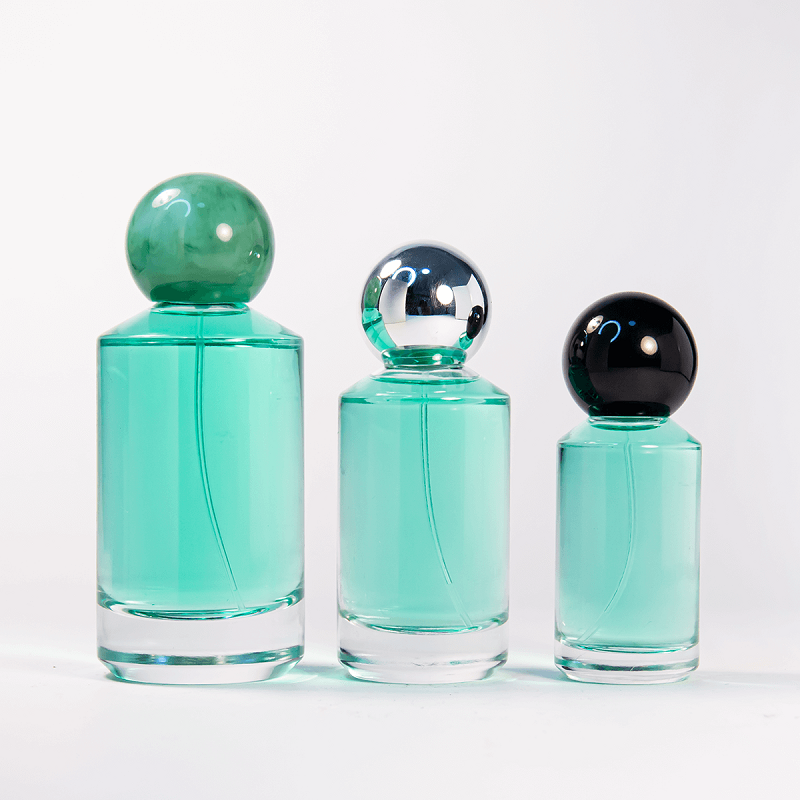 round glass perfume bottle