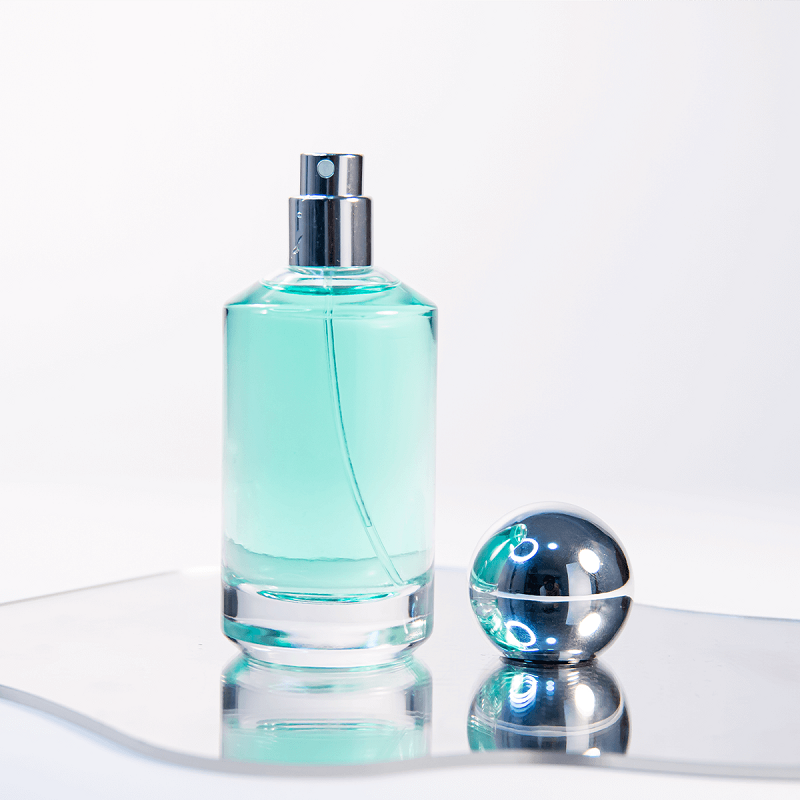 round glass perfume bottle