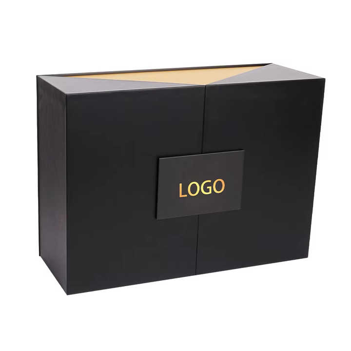 New Custom Printing Logo Luxury Golden Cosmetic Packaging Box