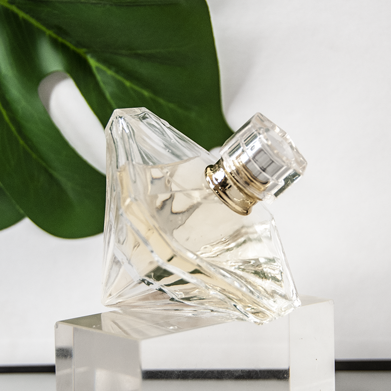 Crimp Luxury Diamond 75ml Glass Perfume Bottle with Cap