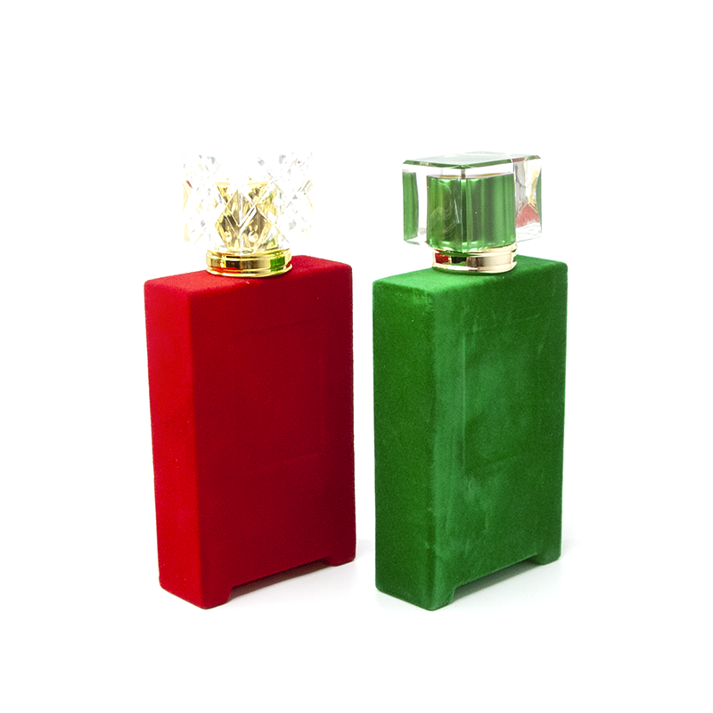 Red Perfume Bottle with Velvet