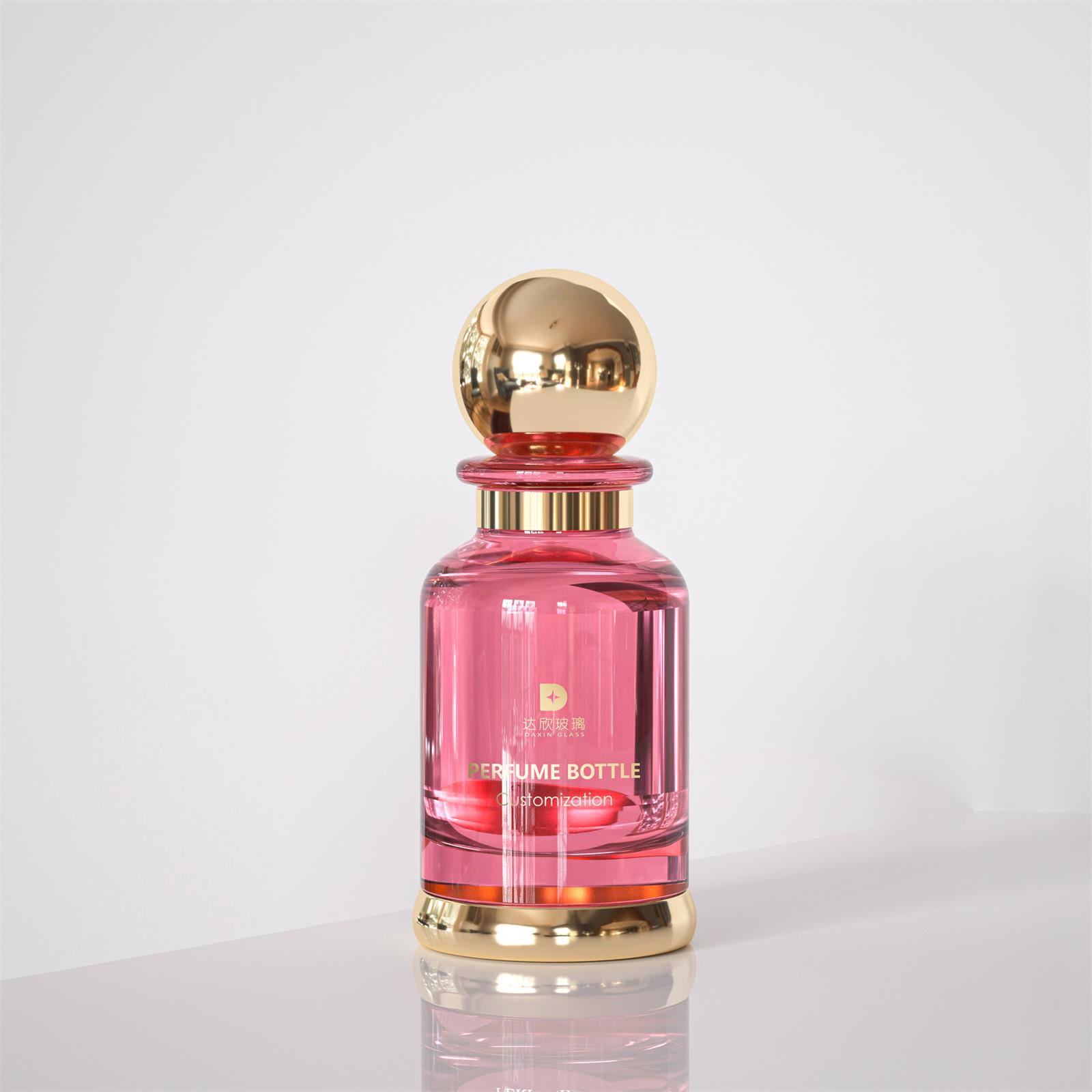 custom pink perfume bottle