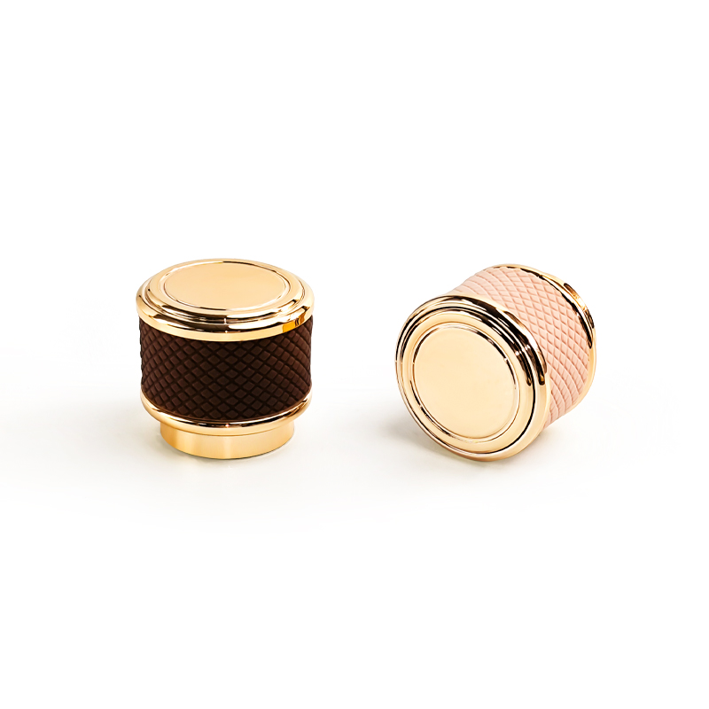 New Products Arrival Perfume Bottle Cap Pink Brown With Gold Color Perfume Lid