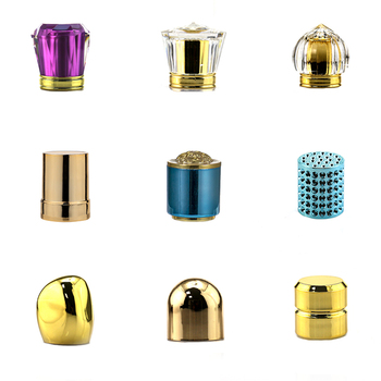 Luxury 15mm ABS Aluminum Metal Gold Crimp Bottle Lid Magnetic Zamac Perfume Cap