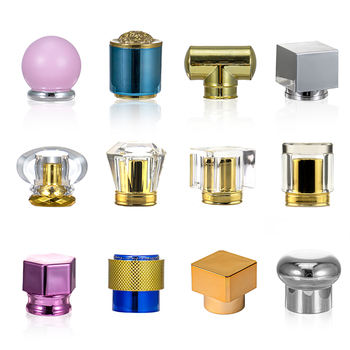 Luxury 15mm ABS Aluminum Metal Gold Crimp Bottle Lid Magnetic Zamac Perfume Cap