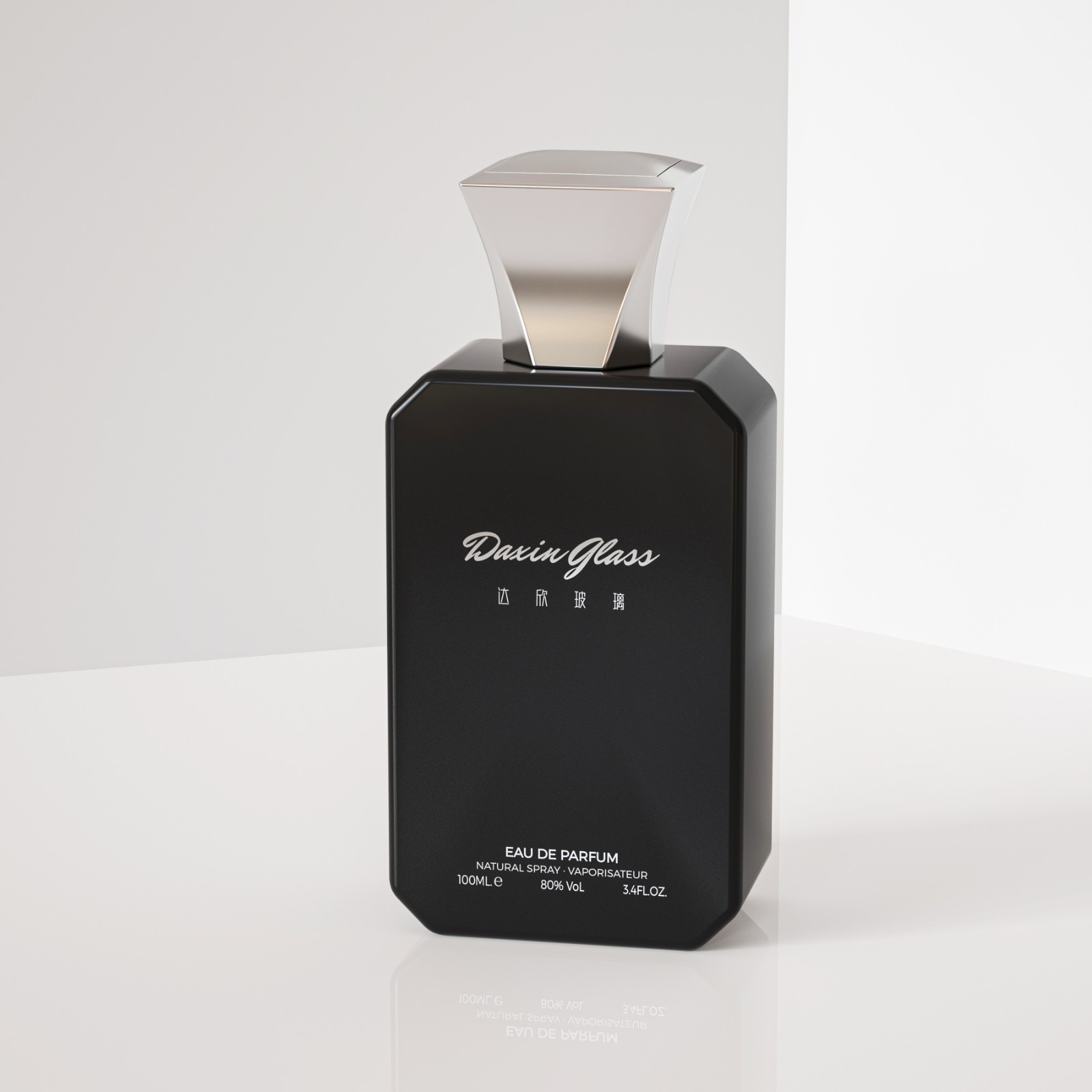 custom 100ml black perfume bottle