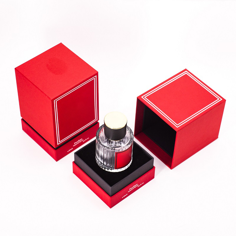 Custom Logo Elegant Lid and Base Rigid Cardboard Skincare Cosmetic 50ml Perfume Bottle Packaging Box