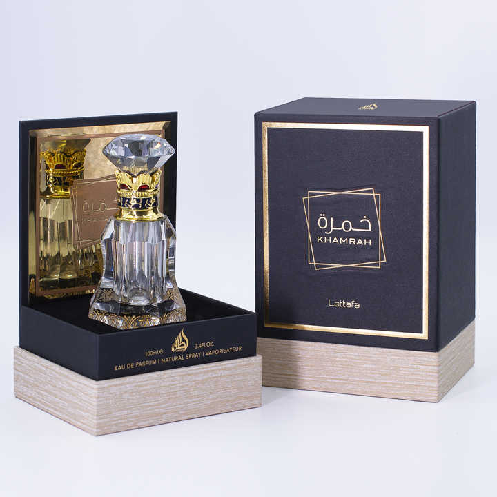 Custom Attar Oud Bottle Arabic Oil Empty Gold Cardboard Gift Box Luxury 50ml Perfume Packaging Box