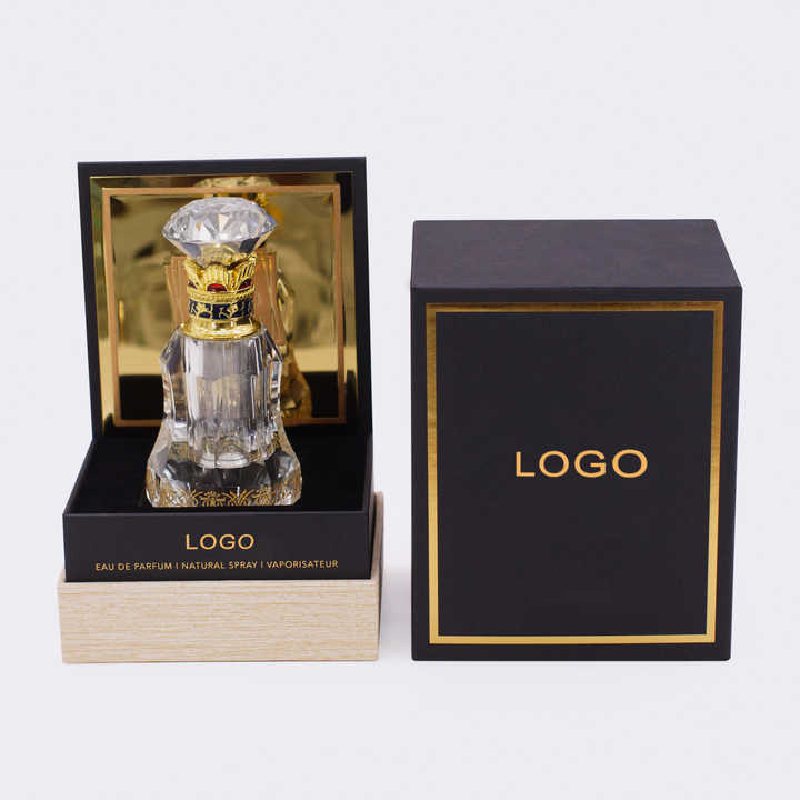 Custom Attar Oud Bottle Arabic Oil Empty Gold Cardboard Gift Box Luxury 50ml Perfume Packaging Box