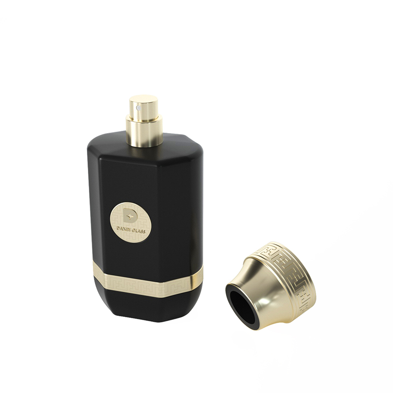 luxury design perfume bottle with metal label