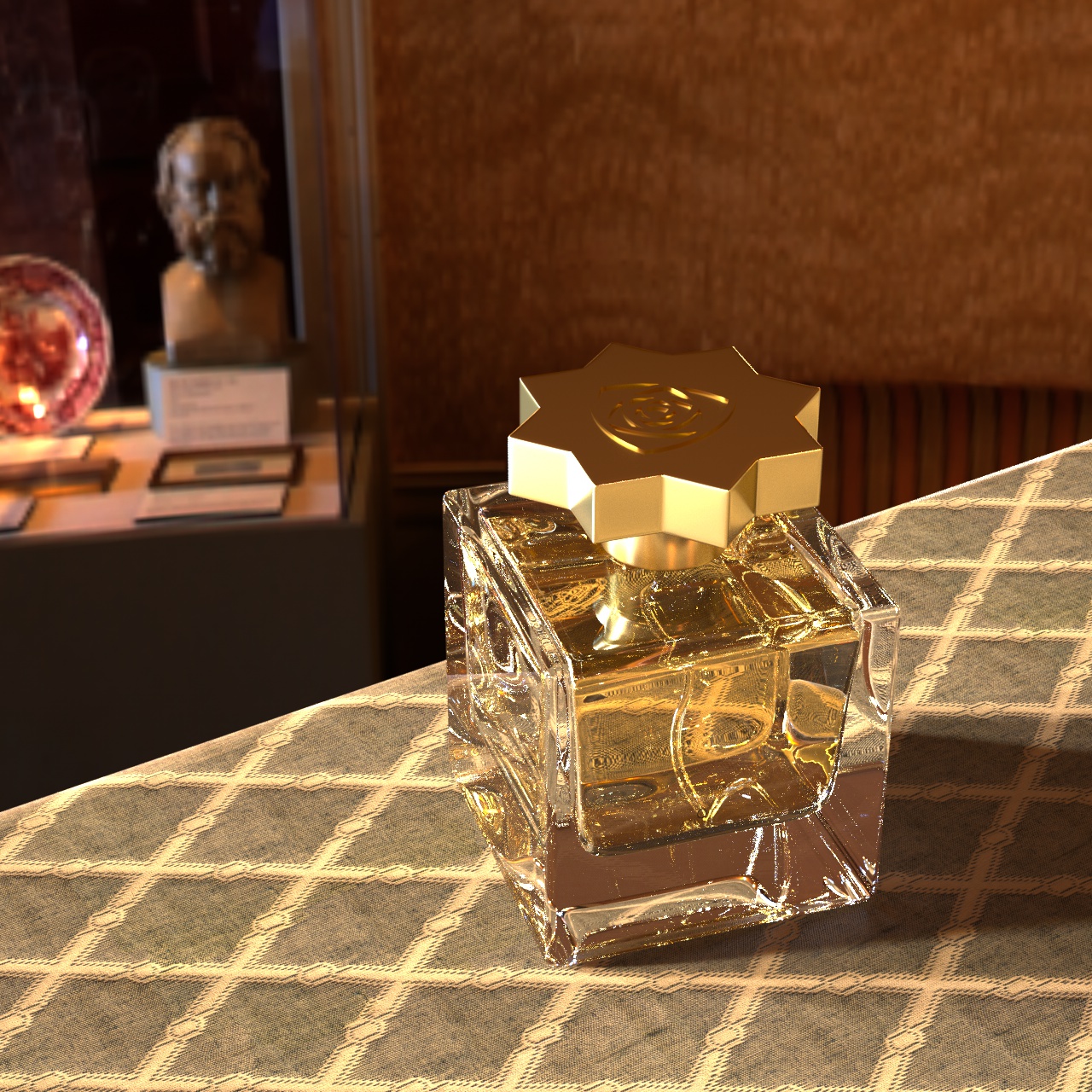 cube perfume glass bottle