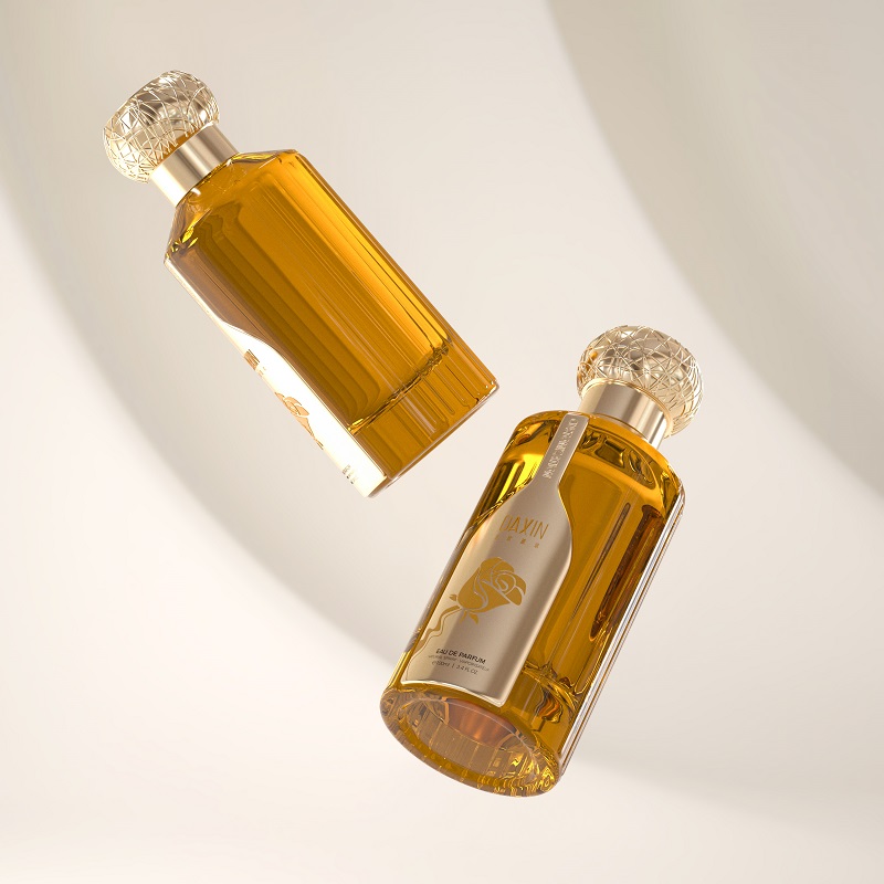 Perfume Glass Bottle Supplier 100ml Cylinder Round Perfume Bottle with Box Packaging