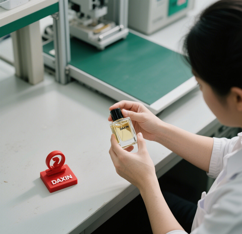 How do you pump perfume into a bottle?