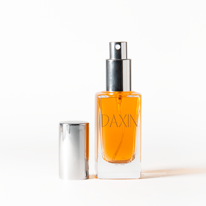Luxury 15ml 30ml Rectangle Empty Transparent Perfume Glass Bottle with Cap
