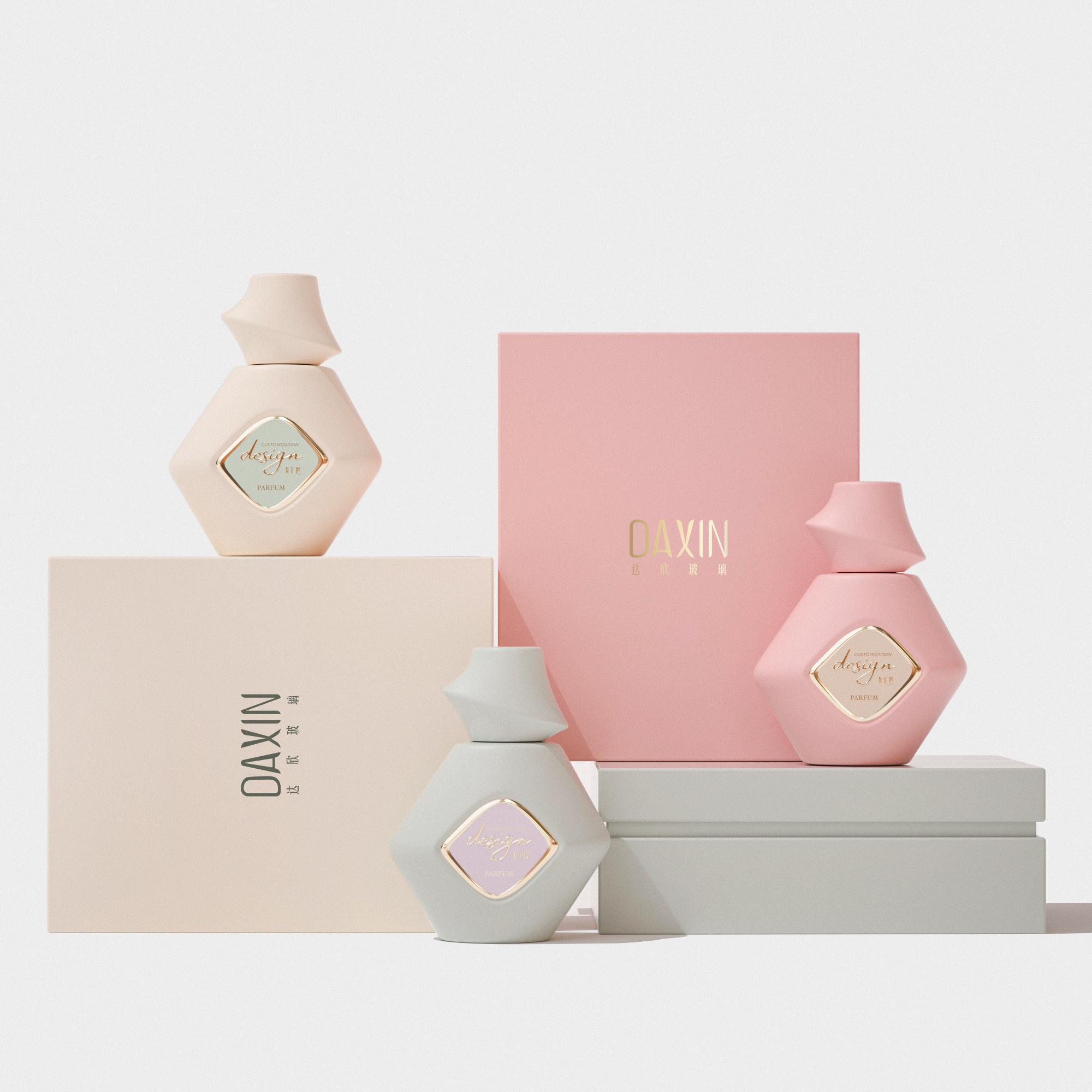 Elegant 30ml 50ml Empty Designer Perfume Bottles with Continuous Spray Pump for Skin Care Cream