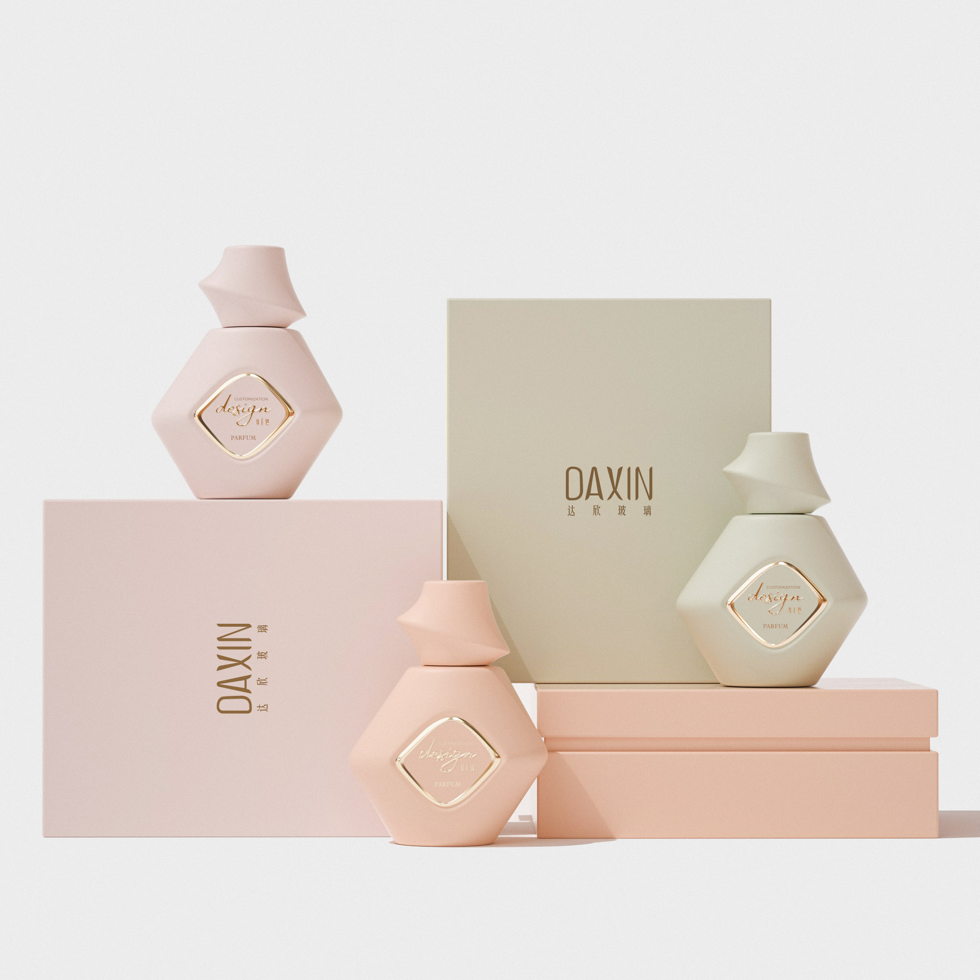 Elegant 30ml 50ml Empty Designer Perfume Bottles with Continuous Spray Pump for Skin Care Cream