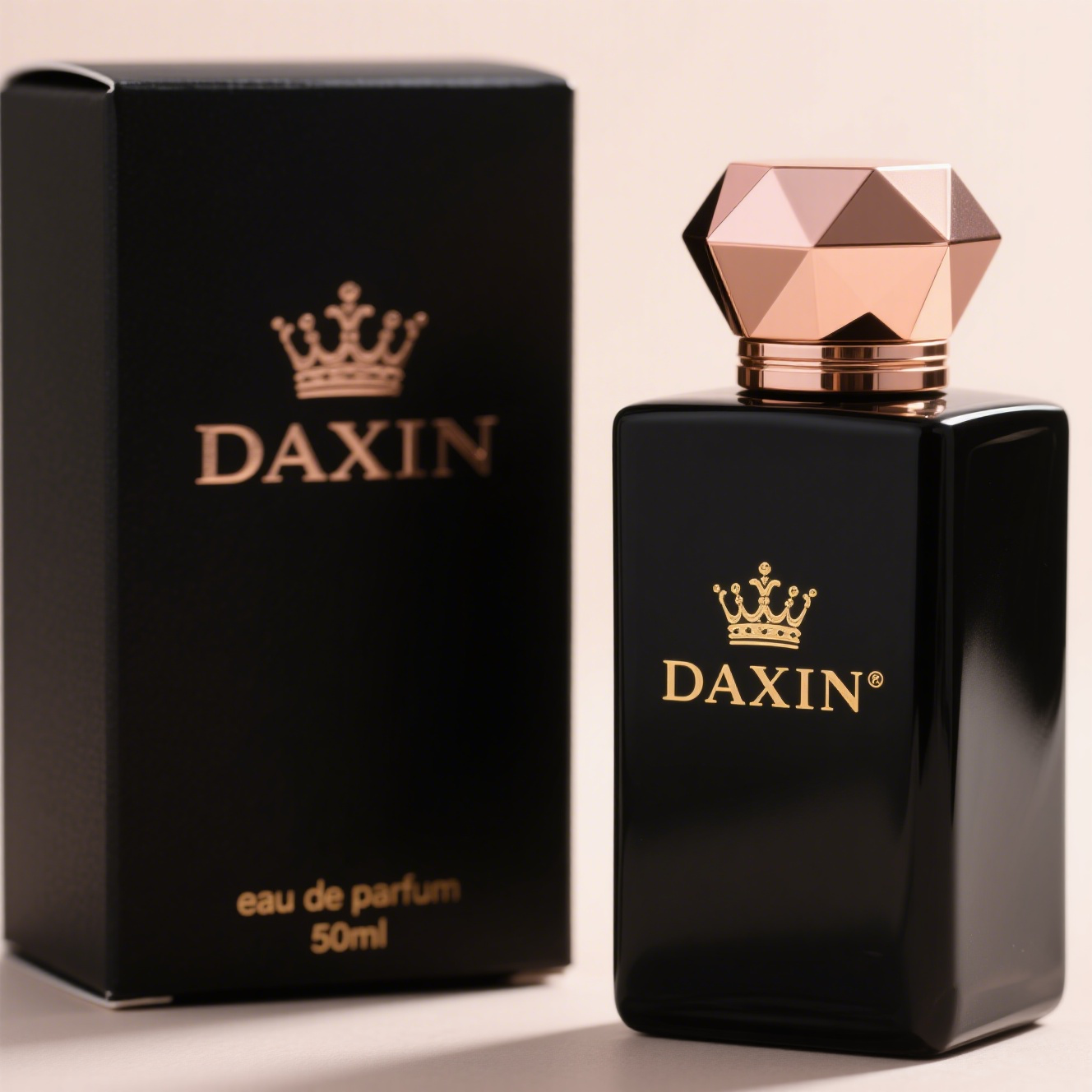 Customize Mold Rectangular Perfume Spray Glass Bottles 30ml 50ml 100ml with Carton Box