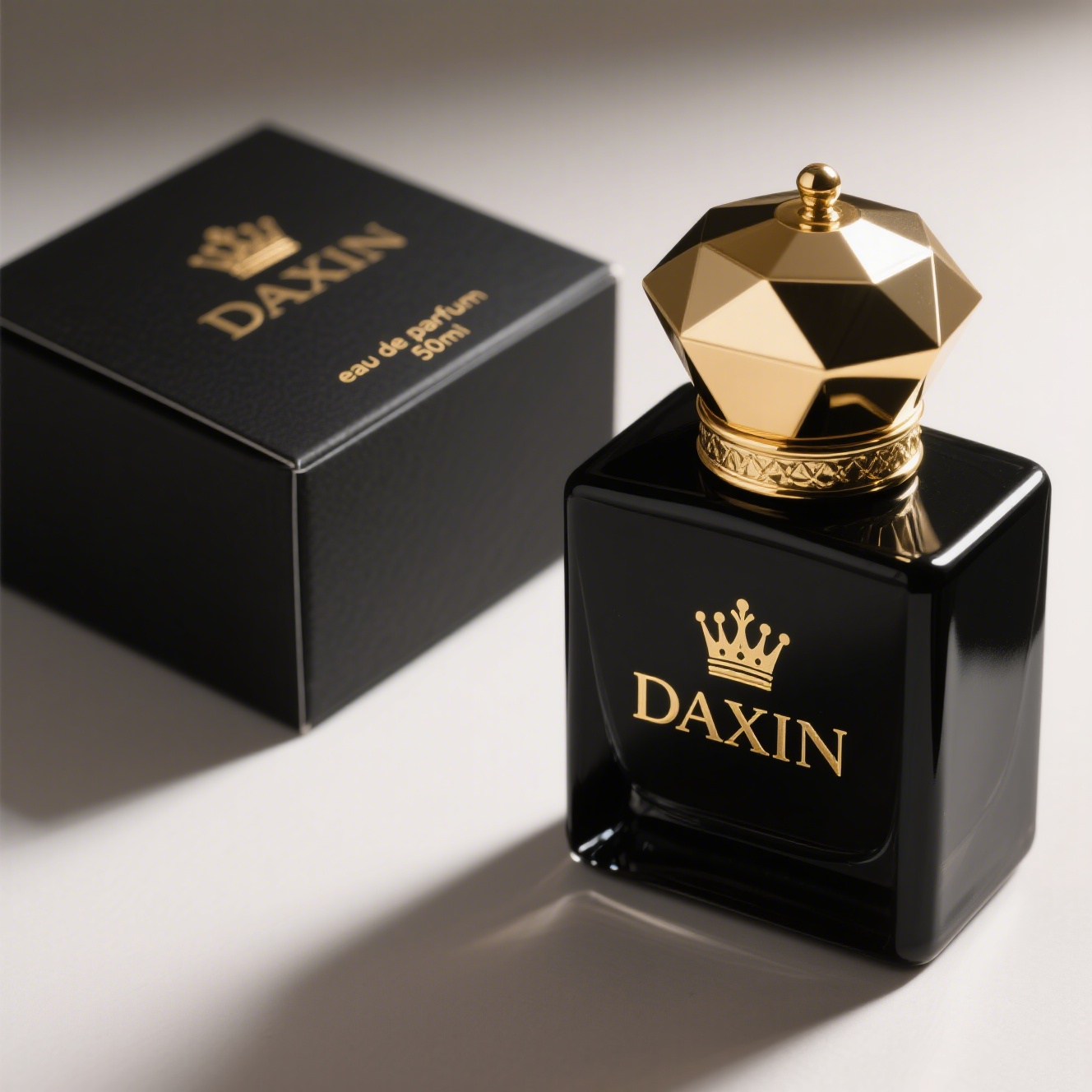 Customize Mold Rectangular Perfume Spray Glass Bottles 30ml 50ml 100ml with Carton Box