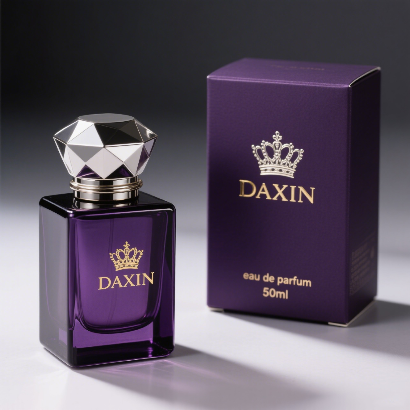 Customize Mold Rectangular Perfume Spray Glass Bottles 30ml 50ml 100ml with Carton Box
