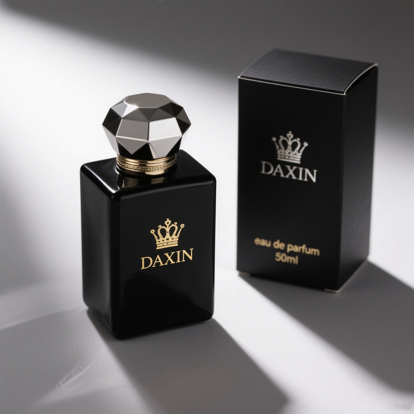Customize Mold Rectangular Perfume Spray Glass Bottles 30ml 50ml 100ml with Carton Box