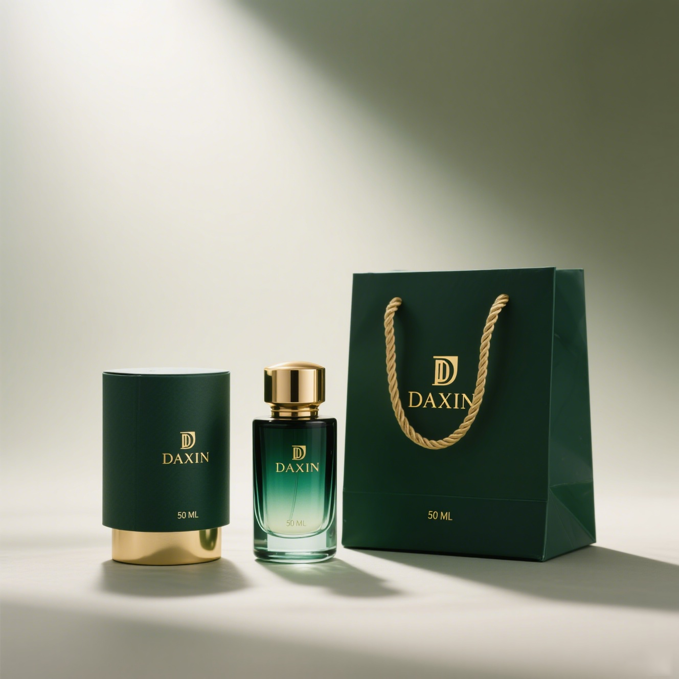Factory Custom New Fancy Round Empty Perfume Spray Bottle Crimping Clear 50ml with Custom Box