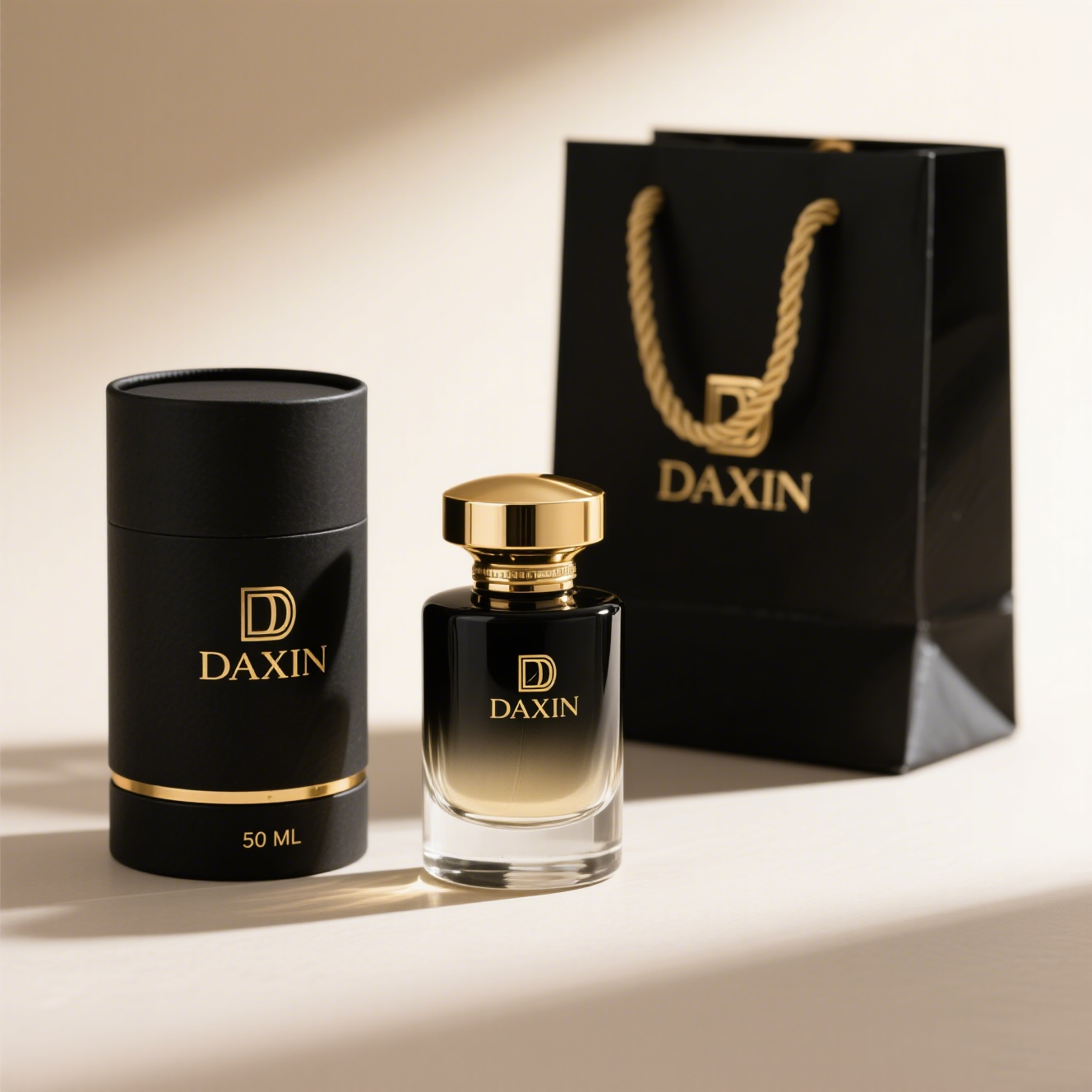 Factory Custom New Fancy Round Empty Perfume Spray Bottle Crimping Clear 50ml with Custom Box