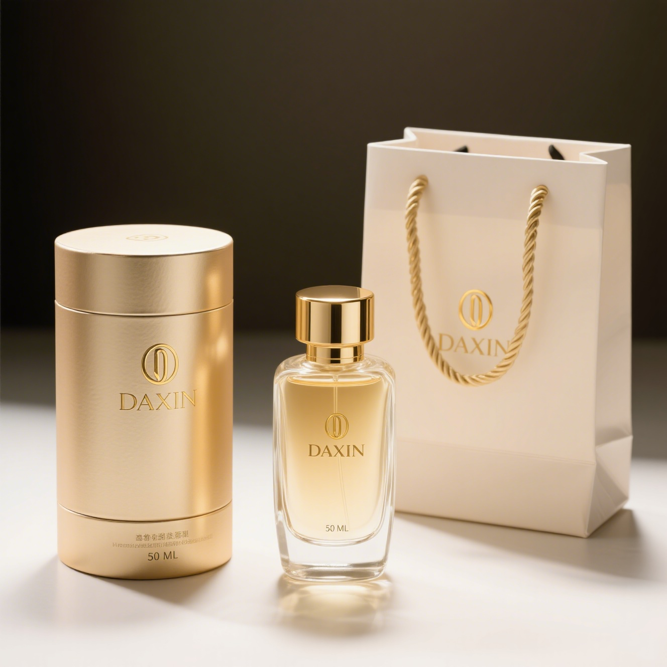 Factory Custom New Fancy Round Empty Perfume Spray Bottle Crimping Clear 50ml with Custom Box
