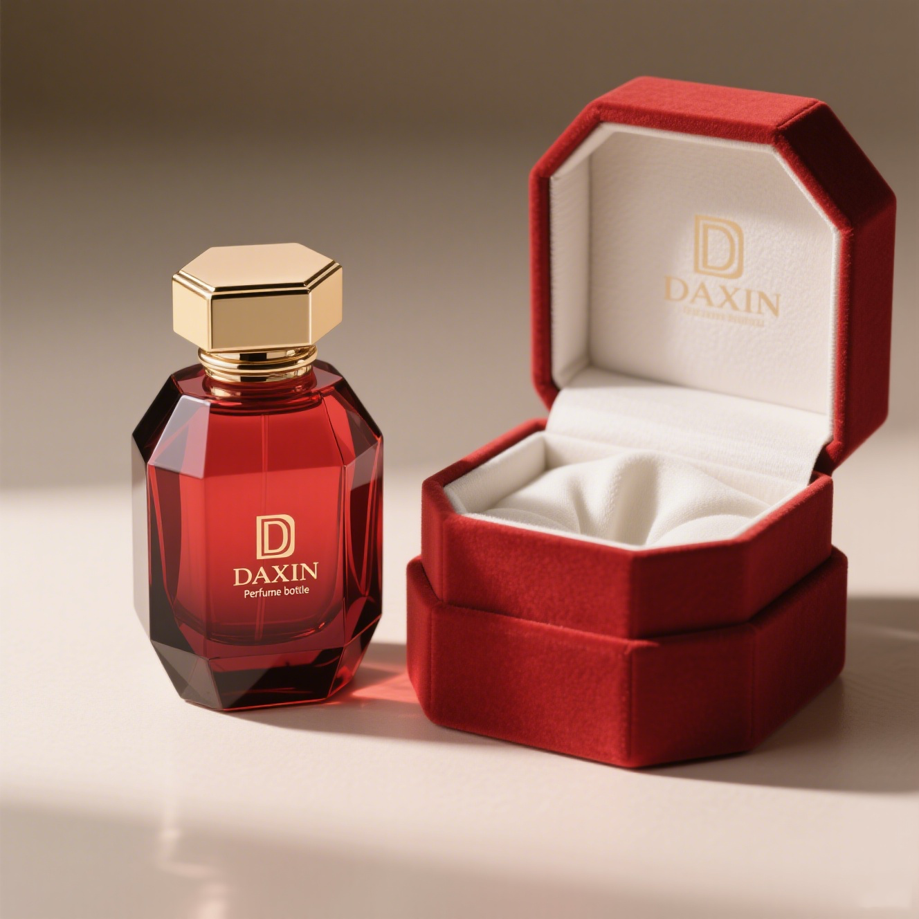 Glass Perfume Bottle with Box Packaging Empty Colored Glass Luxury Perfume Bottles with Sprayer