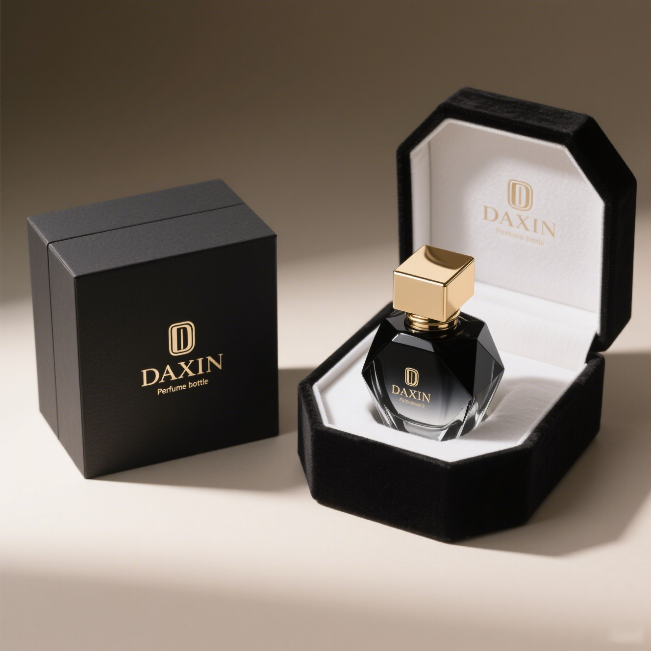 Glass Perfume Bottle with Box Packaging Empty Colored Glass Luxury Perfume Bottles with Sprayer
