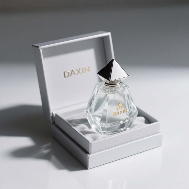 Flaconi di profumo in vetro trasparente vuoto da 30 ml, 50 ml e 100 ml, di lusso, ricaricabili, con coperchio