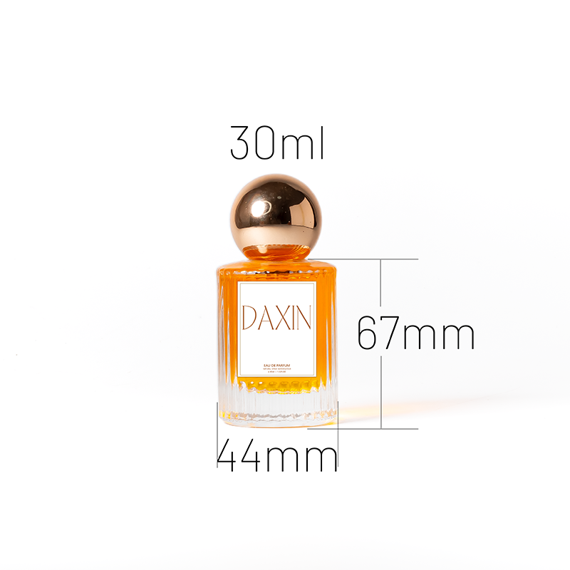 Clear Stripe Perfume Bottle 30ml 50ml 100ml Glass Luxury Fragrance Spray Bottle With Ball Cap and Box