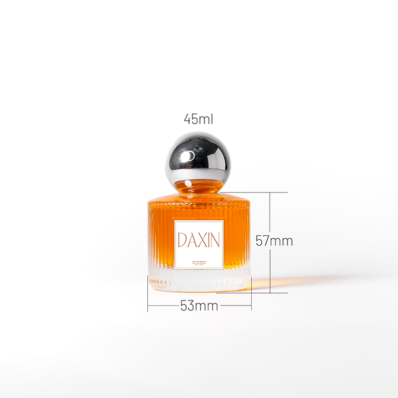 Clear Stripe Perfume Bottle 30ml 50ml 100ml Glass Luxury Fragrance Spray Bottle With Ball Cap and Box