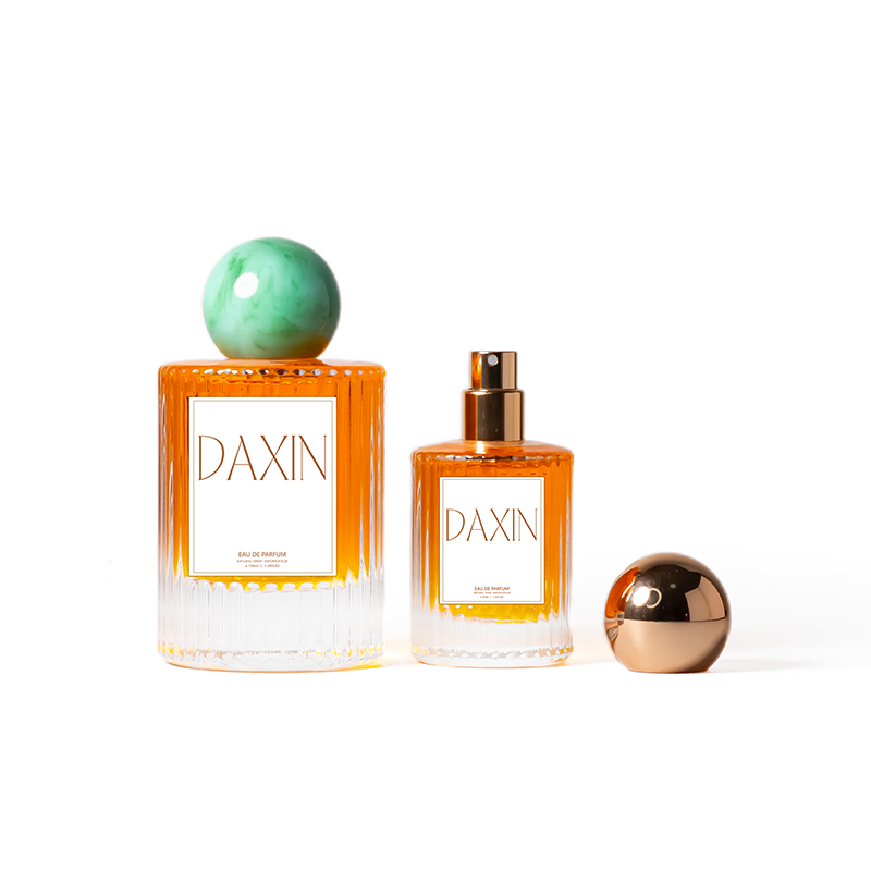 Clear Stripe Perfume Bottle 30ml 50ml 100ml Glass Luxury Fragrance Spray Bottle With Ball Cap and Box