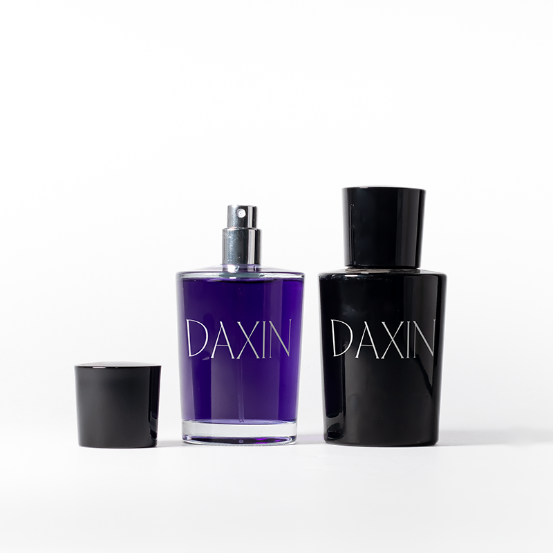 Custom Unique Luxury Cylinder Glass Perfume Bottle 75ml Perfume Empty Bottle With Box Packaging