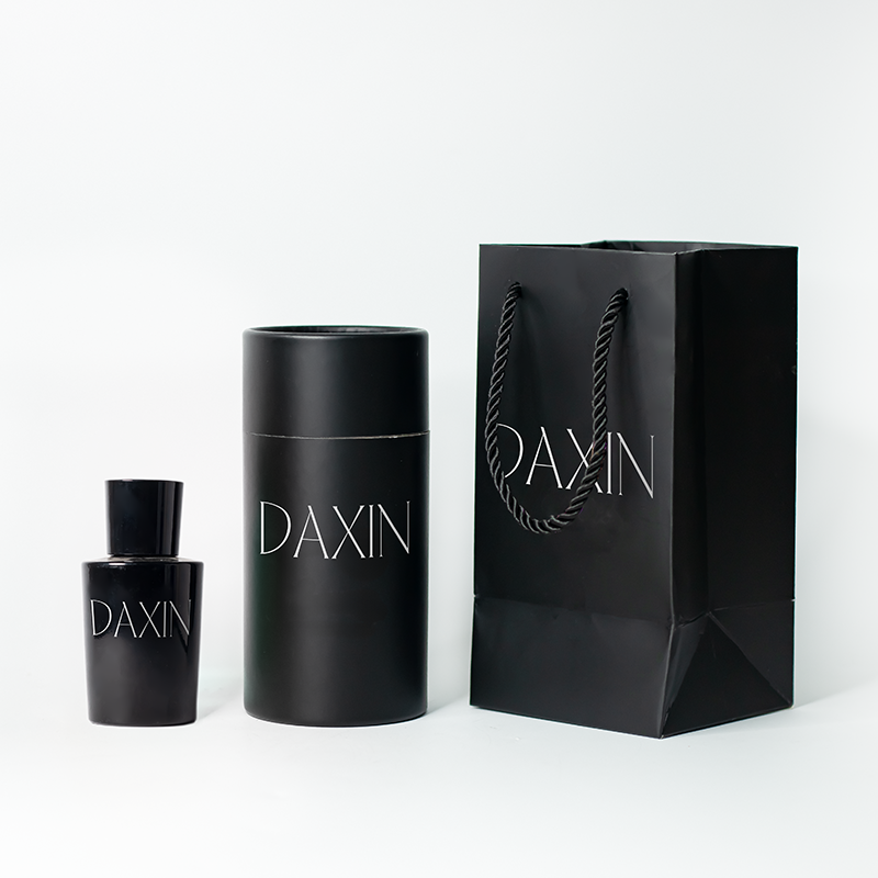 Custom Unique Luxury Cylinder Glass Perfume Bottle 75ml Perfume Empty Bottle With Box Packaging