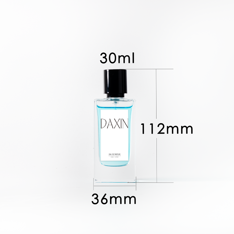 Luxurious 30ml Rectangle Glass Perfume Bottle Empty with Pump Sprayer Handbag and Boxed Packaging