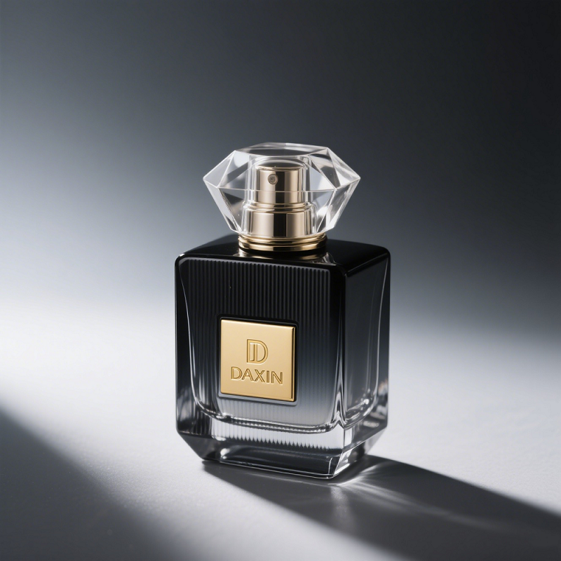 OEM ODM Colored Glass Perfume Bottle with Unique Diamond Cap and Premium Paper Gift Box