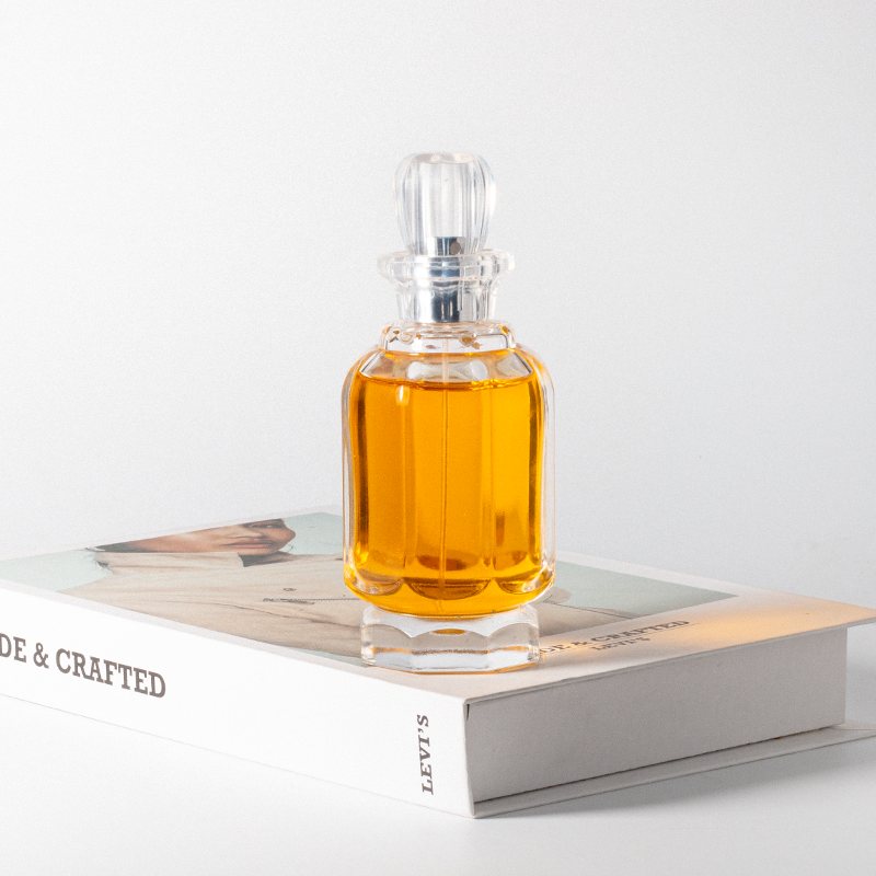 Portable Vertical 50ml 100ml Perfume Bottle Press Spray Bottle Perfume Cosmetics Bottle With Lid