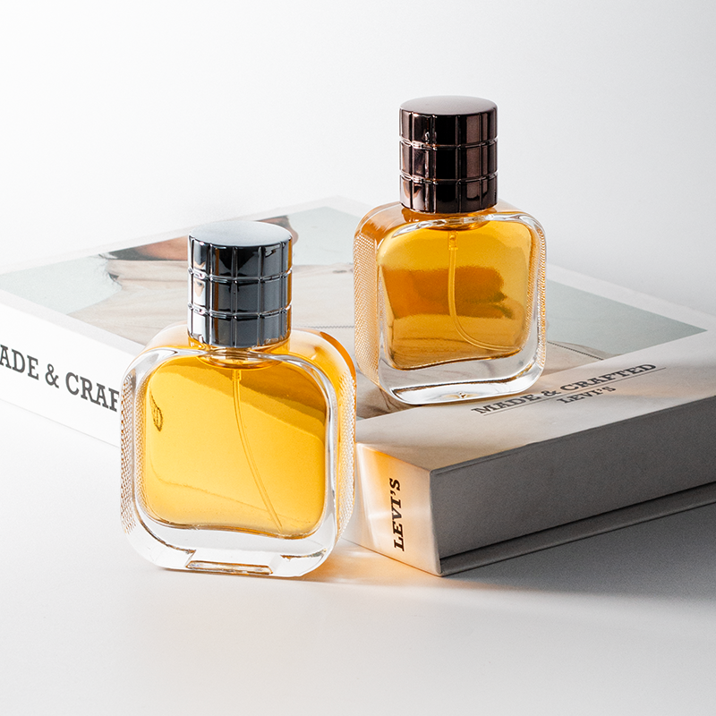 Special Empty Perfume Bottles 30ml 50ml 100ml Square Empty Cologne Bottle with Atomizer Lid