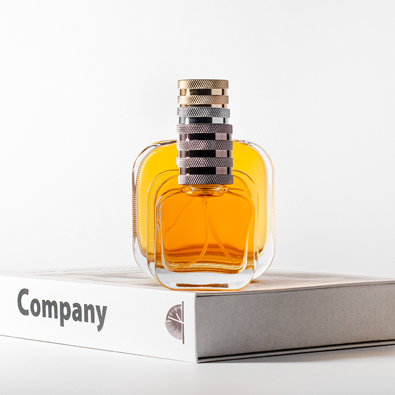 30ml 50ml 100ml Zinc Alloy Perfume Cap Empty Square Cologne Bottles With Crimp Sprayer