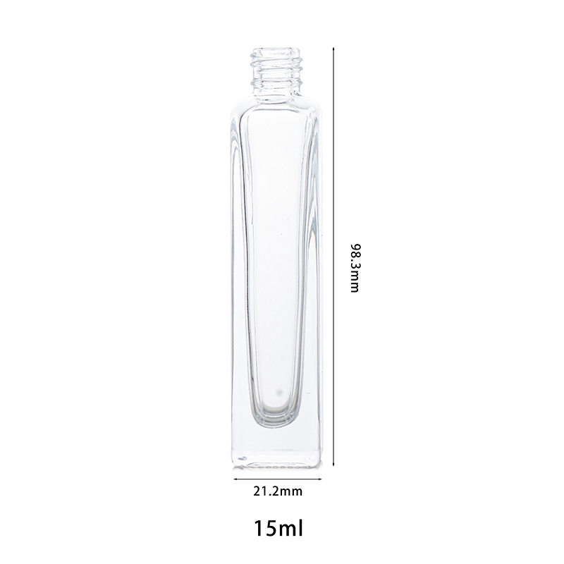 Custom Mini Tube Glass Empty Perfume Bottles 10ml 15ml Flat Shape Clear Atomizer
