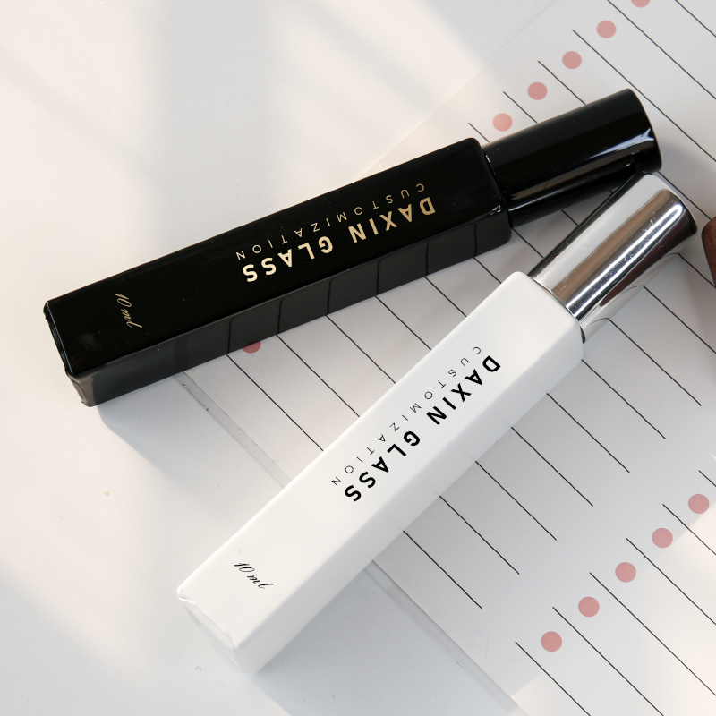 5ml 10ml 15ml Square Glass Bottle Empty Perfume Spray Bottle Atomizer with Shiny Gold Silver Cap