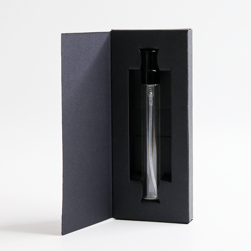 Luxury Cosmetics Mini 3ml 5ml 10ml Cylinder Refillable Clear Empty Perfume Sample Glass Bottles with Box