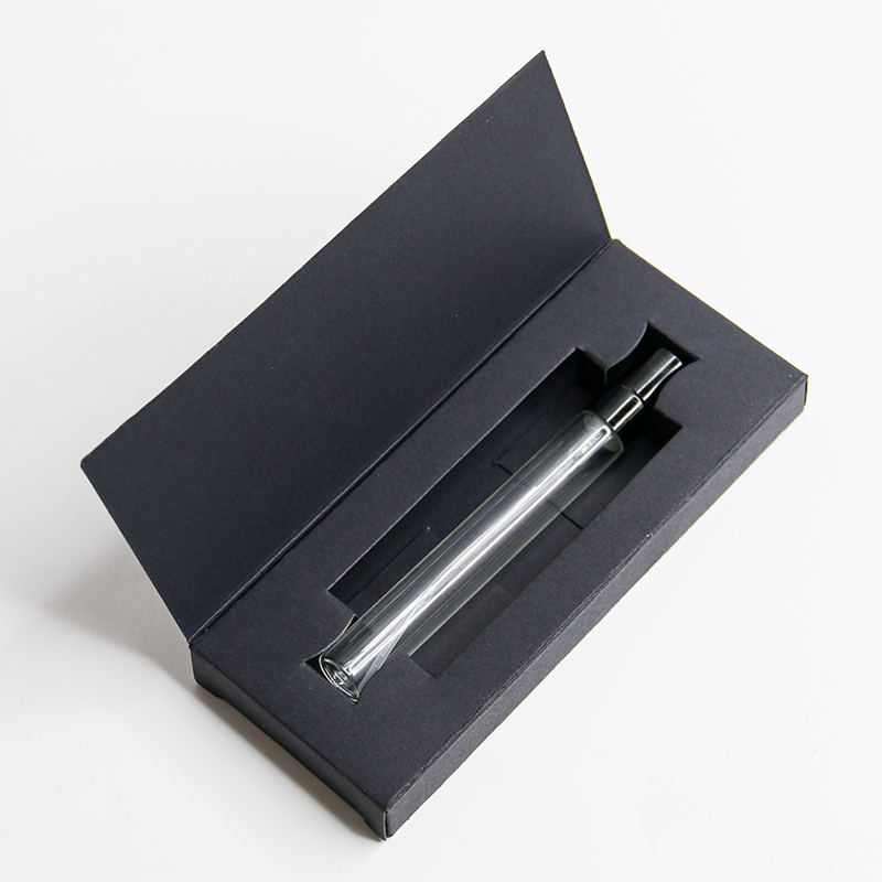 Luxury Cosmetics Mini 3ml 5ml 10ml Cylinder Refillable Clear Empty Perfume Sample Glass Bottles with Box