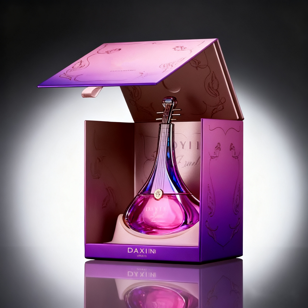 Luxury Custom Designed Empty Perfume Glass Bottles with Custom Cardboard Boxes Creative Paper Packaging