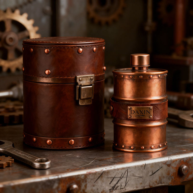 Flacons de parfum en verre de 30 ml, 50 ml et 100 ml, en forme de bidon d'huile. Flacon de parfum de luxe avec coffret.