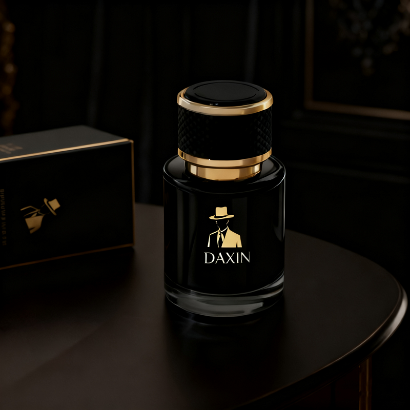 Custom Mold Cylinder Glass Spray Perfume Bottle with elegant Cap 50ml 100ml with Packaging Box