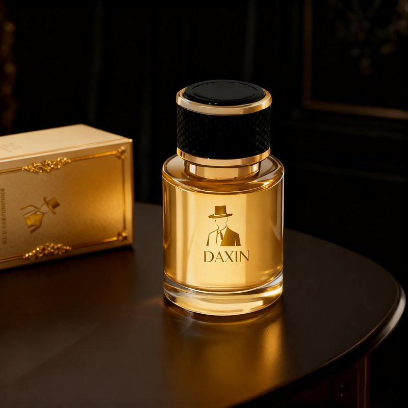 Custom Mold Cylinder Glass Spray Perfume Bottle with elegant Cap 50ml 100ml with Packaging Box